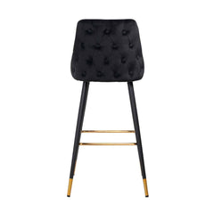 Bar stool Imani black velvet (Quartz Black 800) - Richmond Interiors