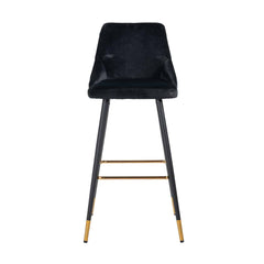 Bar stool Imani black velvet (Quartz Black 800) - Richmond Interiors