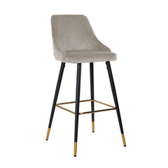 Bar stool Imani khaki velvet (Quartz Khaki 903) - Richmond Interiors