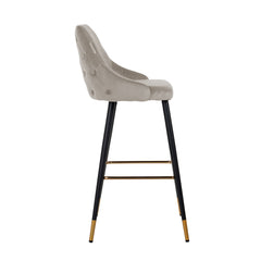 Bar stool Imani khaki velvet (Quartz Khaki 903) - Richmond Interiors