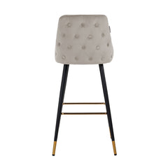 Bar stool Imani khaki velvet (Quartz Khaki 903) - Richmond Interiors