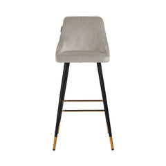 Bar stool Imani khaki velvet (Quartz Khaki 903) - Richmond Interiors