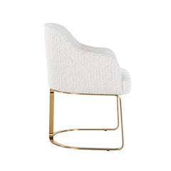 Stuhl Hadley white bouclé / brushed gold fire retardant (FR-Copenhagen 900 Bouclé White) - Richmond Interiors