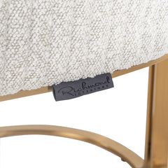 Stuhl Hadley white bouclé / brushed gold fire retardant (FR-Copenhagen 900 Bouclé White) - Richmond Interiors