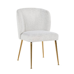 Stoel Cannon white bouclé / brushed gold (Copenhagen 900 Bouclé White) - Richmond Interiors