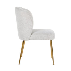 Stoel Cannon white bouclé / brushed gold (Copenhagen 900 Bouclé White) - Richmond Interiors