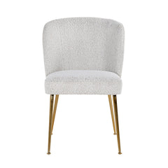 Stoel Cannon white bouclé / brushed gold (Copenhagen 900 Bouclé White) - Richmond Interiors