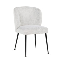 Stoel Fallon White Bouclé / black (Copenhagen 900 Bouclé White) - Richmond Interiors