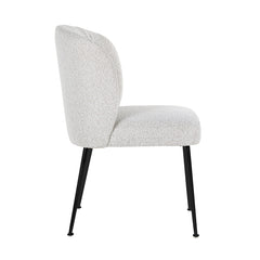 Stoel Fallon White Bouclé / black (Copenhagen 900 Bouclé White) - Richmond Interiors