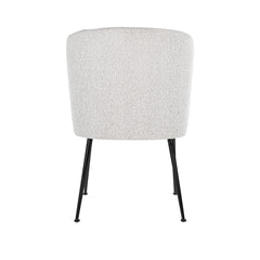 Stoel Fallon White Bouclé / black (Copenhagen 900 Bouclé White) - Richmond Interiors