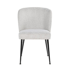 Stoel Fallon White Bouclé / black (Copenhagen 900 Bouclé White) - Richmond Interiors