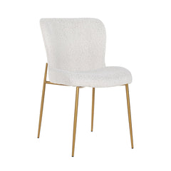 Stoel Odessa white bouclé / brushed gold (Copenhagen 900 Bouclé White) - Richmond Interiors