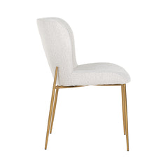 Stoel Odessa white bouclé / brushed gold (Copenhagen 900 Bouclé White) - Richmond Interiors