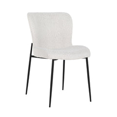 Stoel Darby white bouclé / black (Copenhagen 900 Bouclé White) - Richmond Interiors