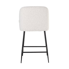 Counter stool Pullitzer white bouclé / black (Copenhagen 900 Bouclé White) - Richmond Interiors