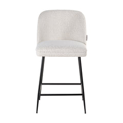 Counter stool Pullitzer white bouclé / black (Copenhagen 900 Bouclé White) - Richmond Interiors