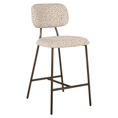 Thekenstuhl Xenia beige leopard fire retardant (Set of 2) - Richmond Interiors