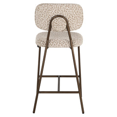 Counter stool Xenia beige leopard fire retardant (Set of 2) - Richmond Interiors