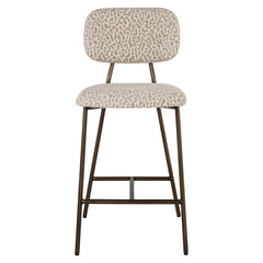 Counter stool Xenia beige leopard fire retardant (Set of 2) - Richmond Interiors