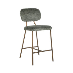 Counter stool Xenia thyme fusion / brass legs (Fusion thyme 206) - Richmond Interiors