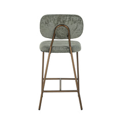 Counter stool Xenia thyme fusion / brass legs (Fusion thyme 206) - Richmond Interiors