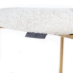 Counter stool Xenia white bouclé / brushed gold (Copenhagen 900 Bouclé White) - Richmond Interiors