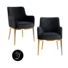 Esszimmerstuhl Breeze quartz anthracite fire retardant (Set of 2) - Richmond Interiors