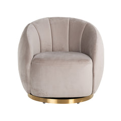 Drehsessel Jago khaki velvet / brushed gold (Quartz Khaki 903) - Richmond Interiors