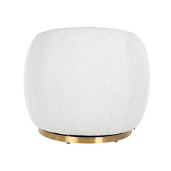 Drehsessel Jago white bouclé / brushed gold (Copenhagen 900 Bouclé White) - Richmond Interiors