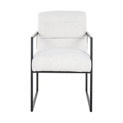 Stoel Lizzy White Bouclé / black (Copenhagen 900 Bouclé White) - Richmond Interiors