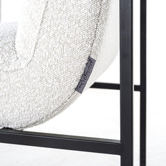 Stoel Lizzy White Bouclé / black (Copenhagen 900 Bouclé White) - Richmond Interiors