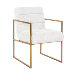 Stoel Lizzy White Bouclé / gold (Copenhagen 900 Bouclé White) - Richmond Interiors