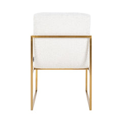 Stoel Lizzy White Bouclé / gold (Copenhagen 900 Bouclé White) - Richmond Interiors