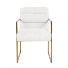 Stoel Lizzy White Bouclé / gold (Copenhagen 900 Bouclé White) - Richmond Interiors