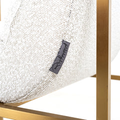 Stoel Lizzy White Bouclé / gold (Copenhagen 900 Bouclé White) - Richmond Interiors