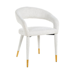 Sessel Gia mit Armlehne white bouclé fire retardant (FR-Copenhagen 900 Bouclé White) - Richmond Interiors