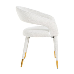 Sessel Gia mit Armlehne white bouclé fire retardant (FR-Copenhagen 900 Bouclé White) - Richmond Interiors