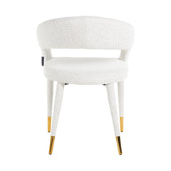 Sessel Gia mit Armlehne white bouclé fire retardant (FR-Copenhagen 900 Bouclé White) - Richmond Interiors