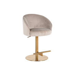 Bar stool Zabi swivel khaki velvet (Quartz Khaki 903) - Richmond Interiors