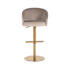 Bar stool Zabi swivel khaki velvet (Quartz Khaki 903) - Richmond Interiors