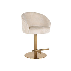 Bar stool Zabi swivel white chenille (Bergen 900 white chenille) - Richmond Interiors