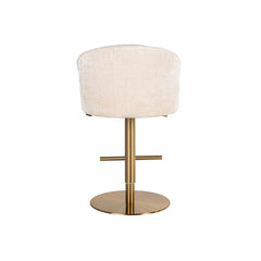 Bar stool Zabi swivel white chenille (Bergen 900 white chenille) - Richmond Interiors