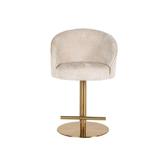 Bar stool Zabi swivel white chenille (Bergen 900 white chenille) - Richmond Interiors