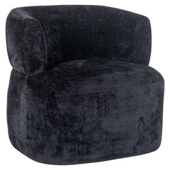 Fauteuil Donna black chenille (Bergen 809 black chenille) - Richmond Interiors