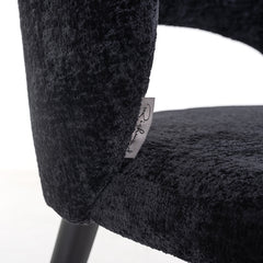 Stoel Savoy black chenille (Bergen 809 black chenille) - Richmond Interiors