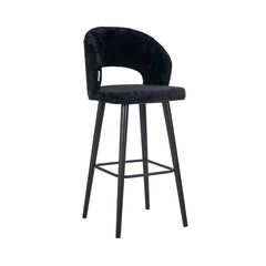 Bar stool Savoy black chenille (Bergen 809 black chenille) - Richmond Interiors