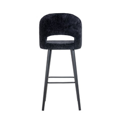 Bar stool Savoy black chenille (Bergen 809 black chenille) - Richmond Interiors