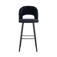 Bar stool Savoy black chenille (Bergen 809 black chenille) - Richmond Interiors