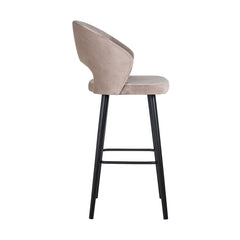 Bar stool Savoy khaki velvet (Quartz Khaki 903) - Richmond Interiors