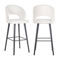 Bar stool Savoy white bouclé - Richmond Interiors